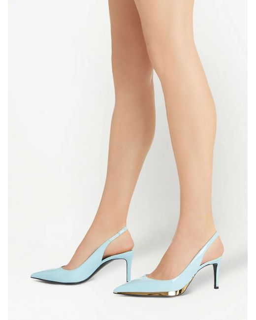 Giuseppe Zanotti Blue Virgyn Slingback-Pumps 70Mm