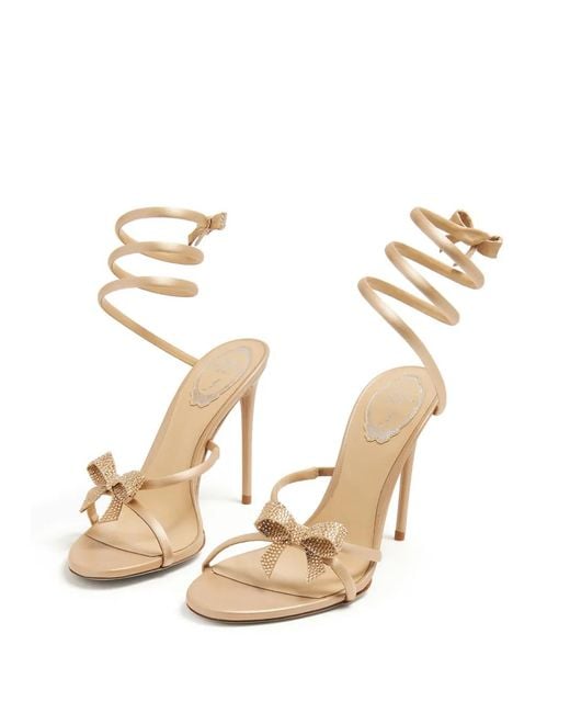 Rene Caovilla Metallic Cleo Wraparound Sandals