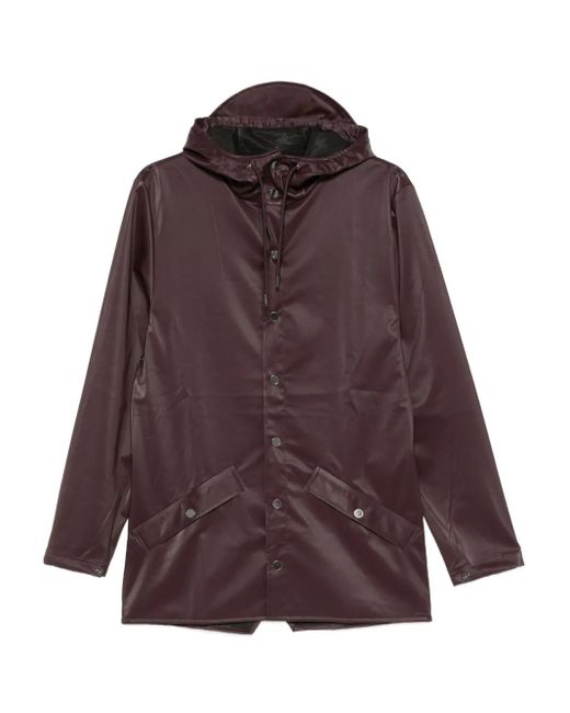 Rains Brown Jacke Mit Kapuze