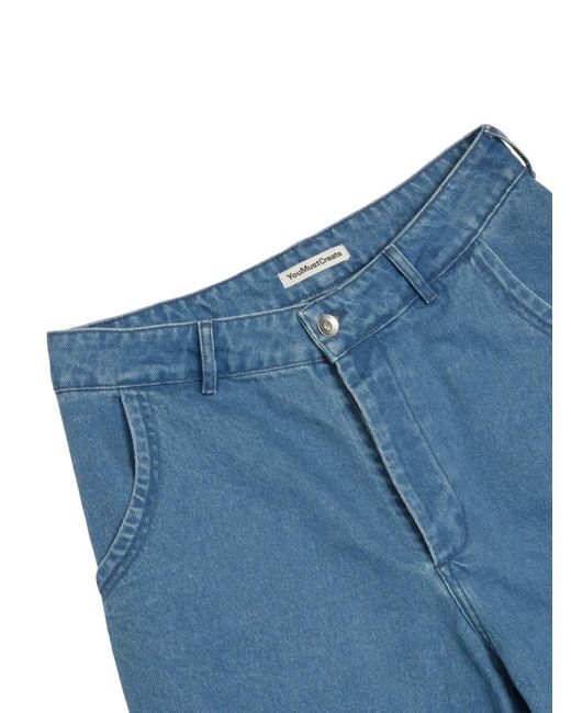 YMC Blue Twisted Short