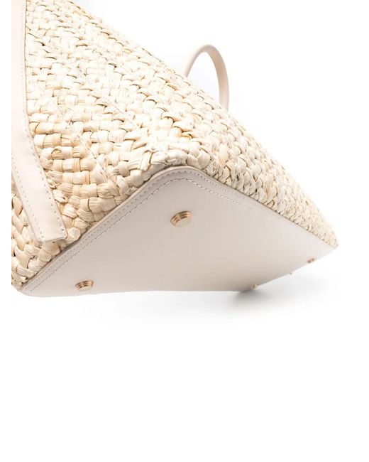 Cult Gaia Natural Idalia Interwoven Tote Bag