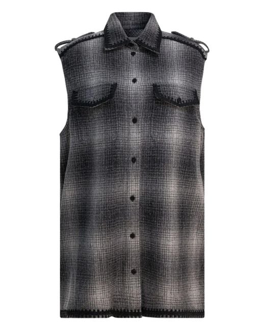Golden Goose Deluxe Brand Black Checked Mini Dress