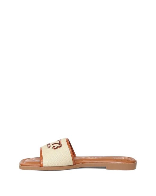 V73 Natural Ciabatta Fascia Responsible 73 Logo-Embroidered Sandals