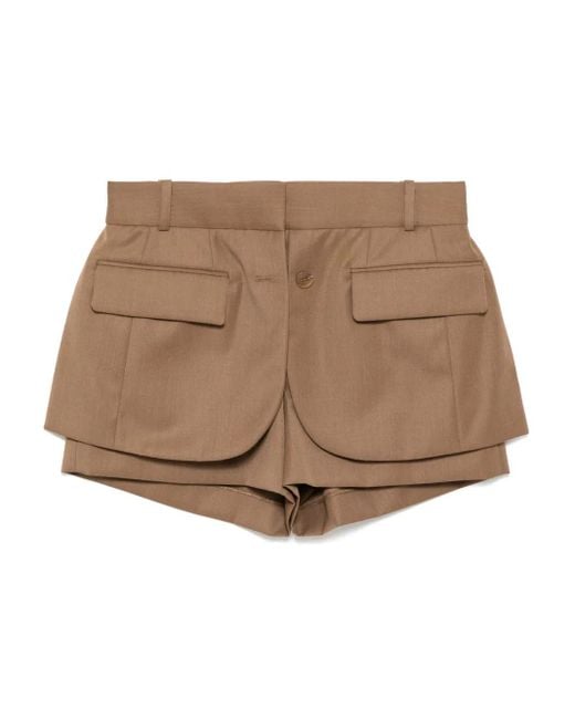 Monse Natural Layered Shorts