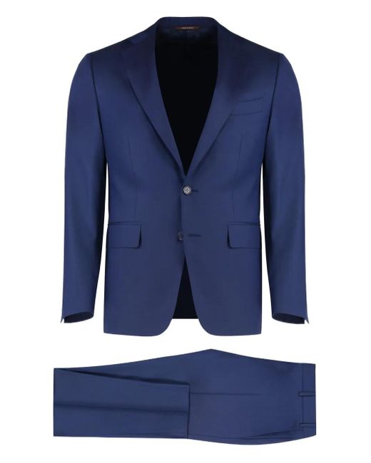Two-piece wool suit Canali de hombre de color Blue