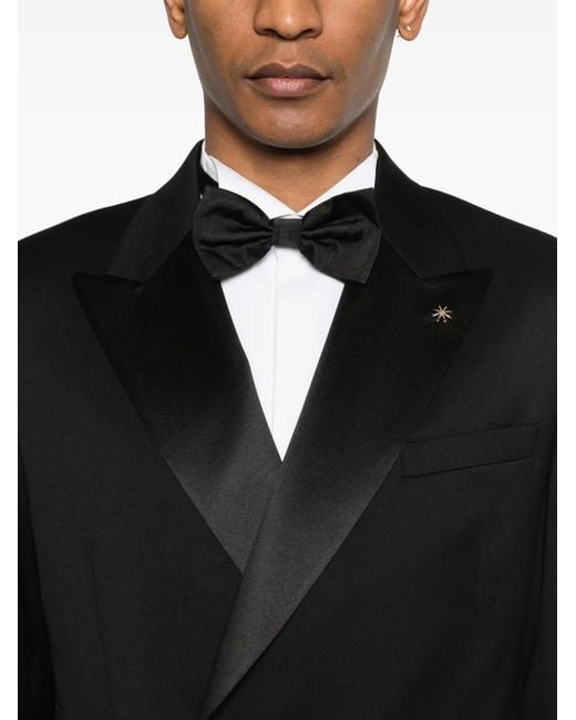 Manuel Ritz Black Double-Breasted Suit for men