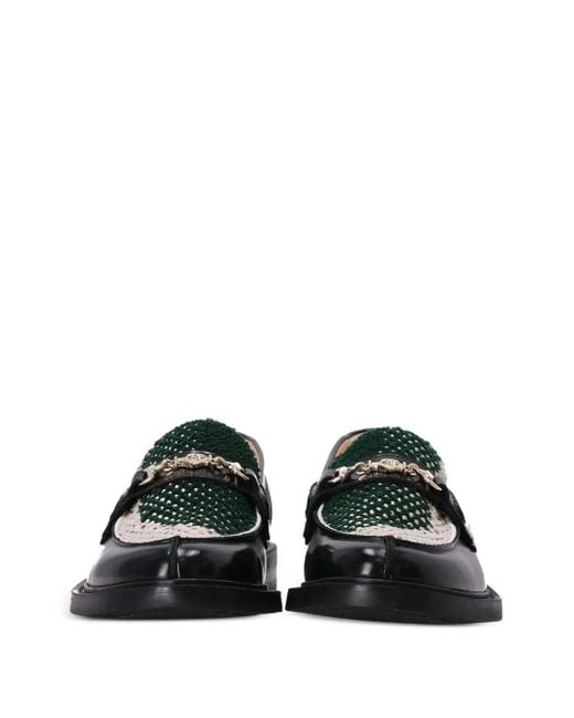 Filling Pieces Black Mocassins En Maille Ajourée for men