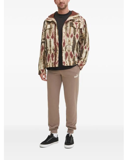 PUMA Brown Hooded Jacket for men