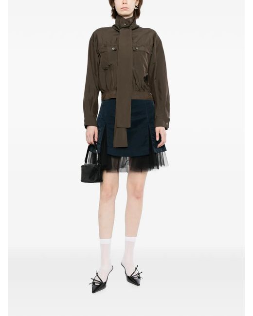 JNBY Brown Tie-Neck Jacket