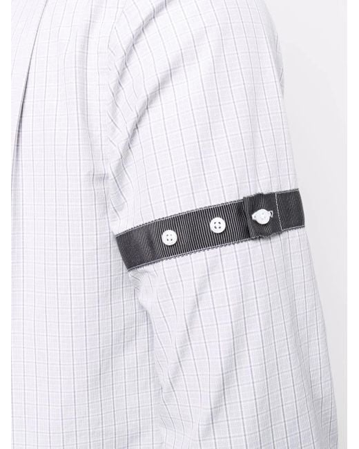 Thom Browne White Grosgrain-Armband Cotton Shirt for men