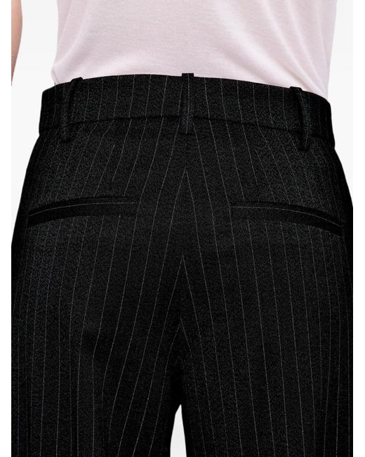 Zadig & Voltaire Black Stripe-Pattern Trousers