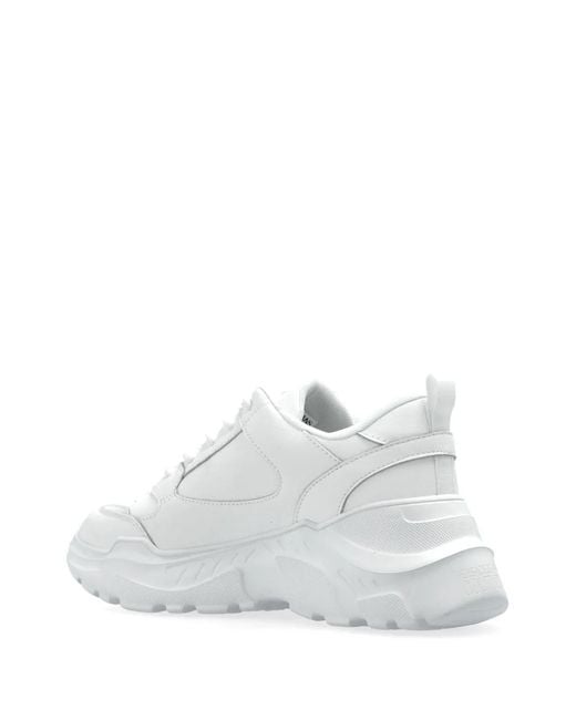 Versace Jeans Couture White Logo-Patch Sneakers