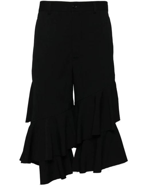 COMME DES GARÇON BLACK Black Ruffle Shorts