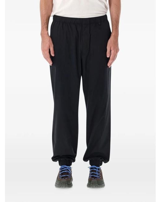 Moncler Black Logo-Patch Elasticated-Ankle Track Pants for men