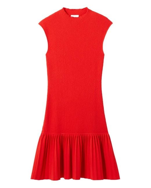 Claudie Pierlot Red Pleated Mini Dress