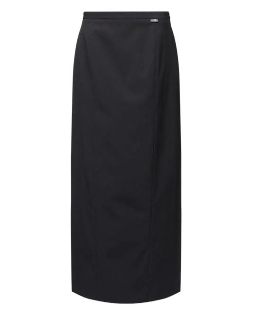 Falda midi a paneles MM6 by Maison Martin Margiela de color Black