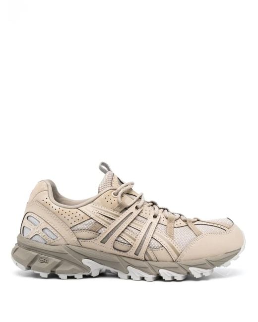 Asics Natural Panelled Low-Top Sneakers for men