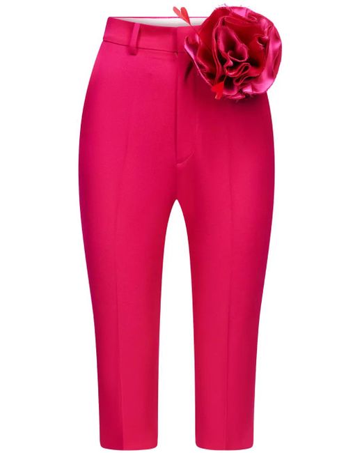 Area Flower-Appliqué Tailored Shorts