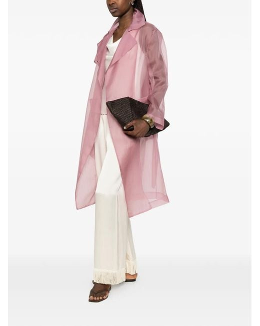 Antonelli Pink Valmorea Belted Coat