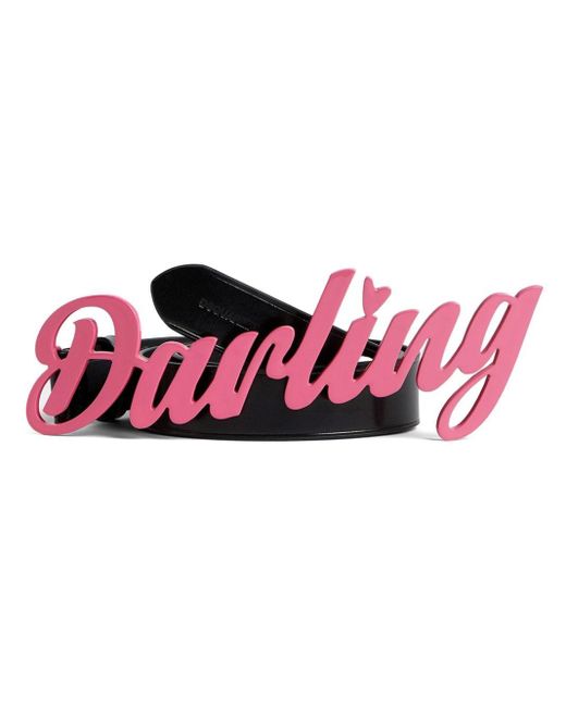 DSquared² Pink Darling Leather Belt