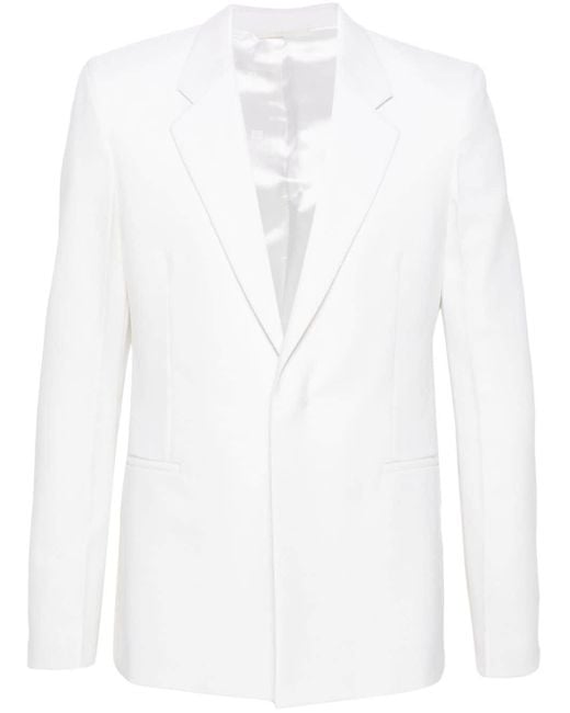 Givenchy White Notched-Lapel Blazer for men