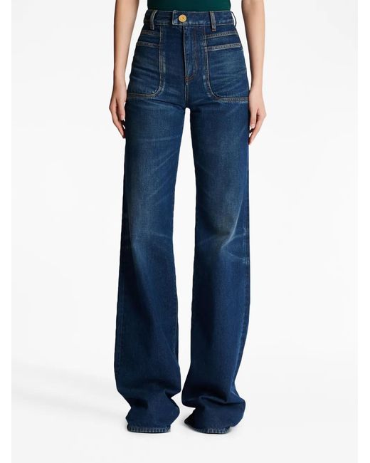Balmain Blue Flared Jeans