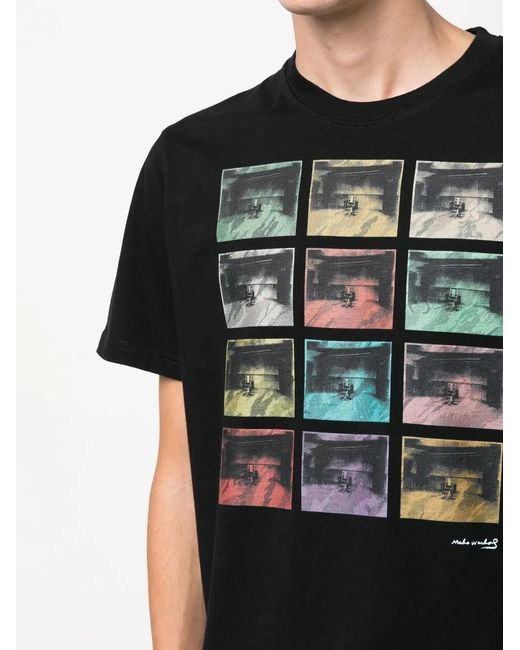 Maharishi Black Graphic-Print Short-Sleeve T-Shirt for men