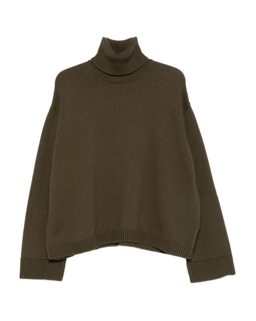 Frankie Shop Green Pullover Mit Rollkragen