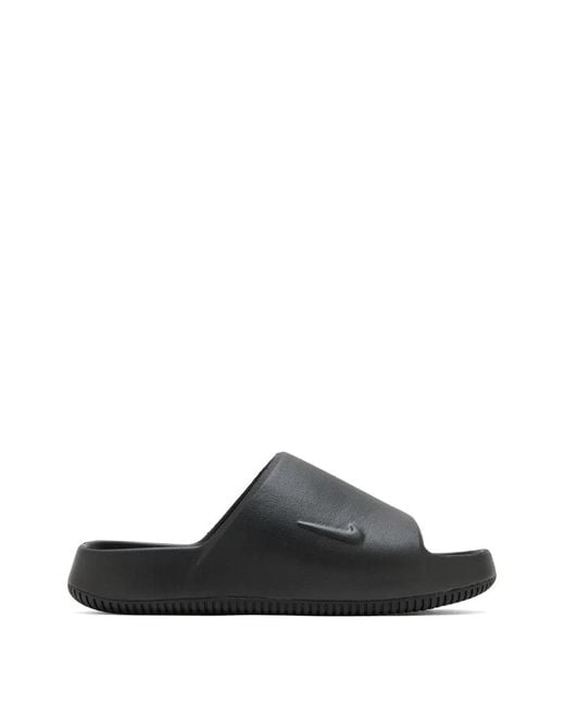 Nike Black Calm 2.0 Embossed-Logo Slides for men