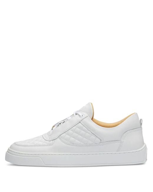 Leandro Lopes White Faísca Quilted-Pattern Sneakers