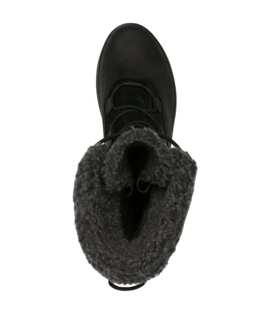 Ecco Black Solice Insulated Leather Boots