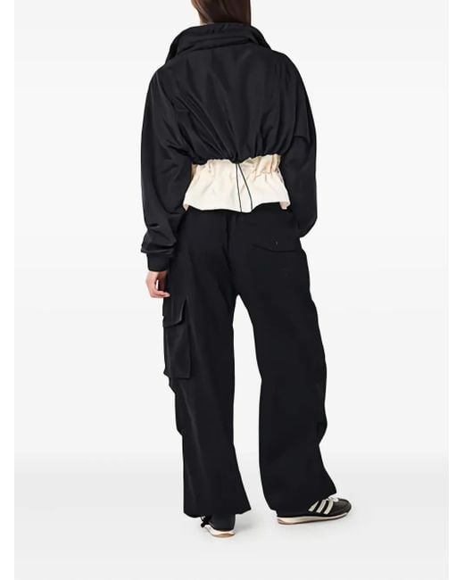 P.E Nation Black Shelter Drawstring Panel Jacket