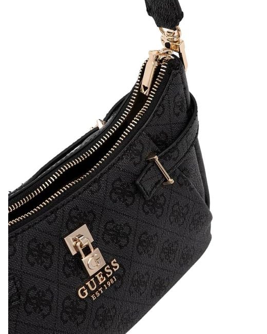 Guess Black Yesba Padlock Shoulder Bag