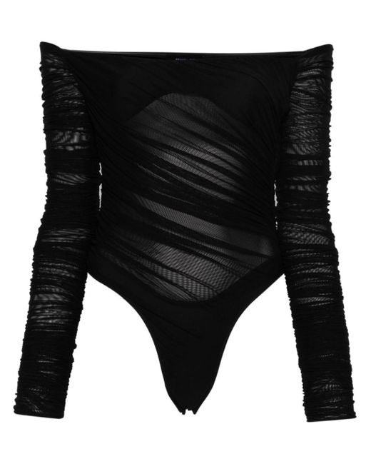 Body à épaules dénudées Mugler en coloris Black