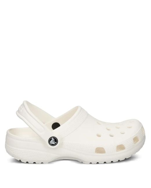 CROCSTM White Clogs Mit Perforiertem Fersenriemen