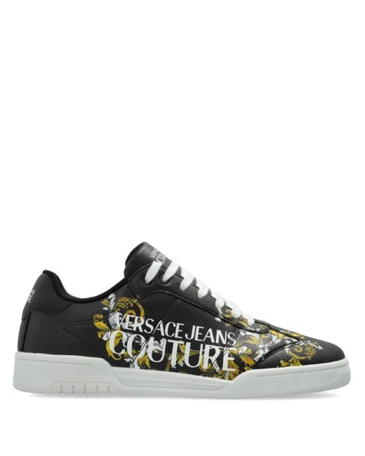 Versace Jeans Couture メンズ ブラック ロゴ スニーカーの通販はau