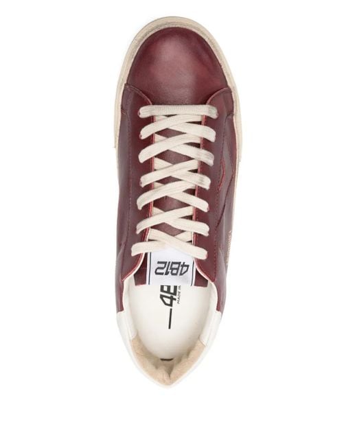 4b12 Pink Suprime Panelled Sneakers for men