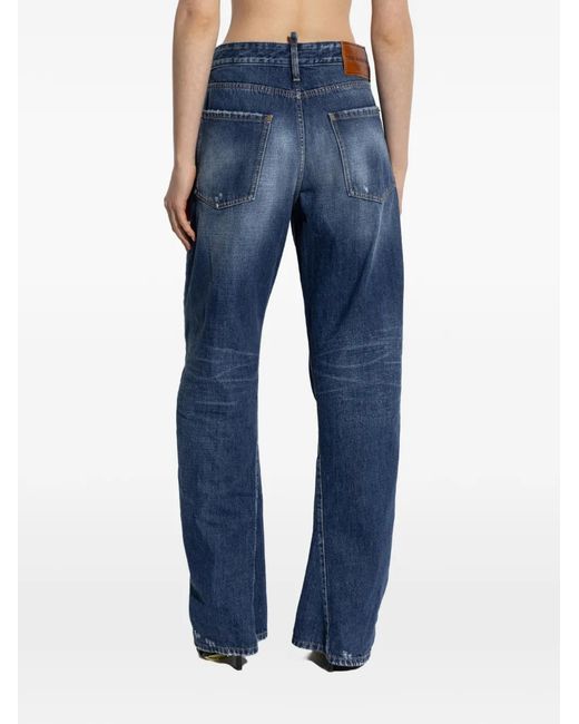 DSquared² Gerafelde Broek in het Blue