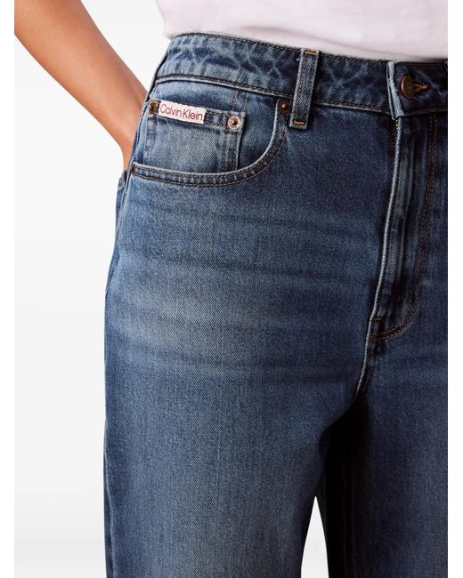 Calvin Klein Blue Button-Fastening Five-Pockets Jeans