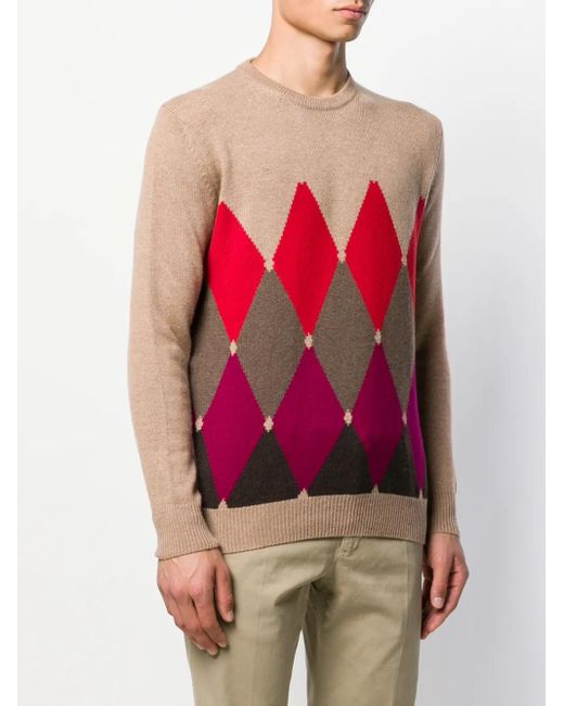 Ballantyne Red Patterned Sweater for men
