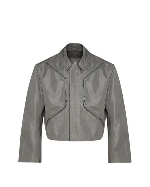 Rick Owens Gray Veste À Fermeture Zippée for men