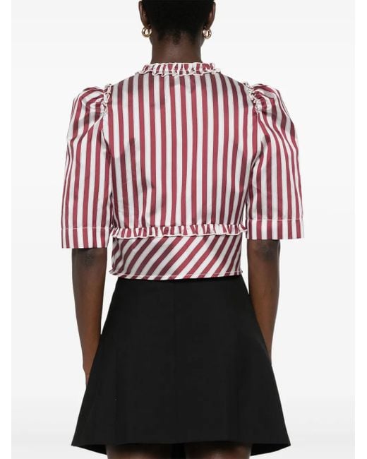 Sandro Red Gestreifte Bluse