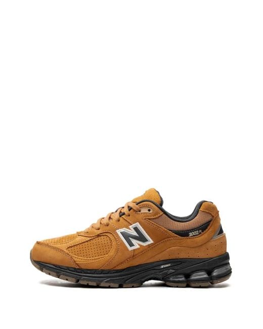 New Balance Brown 2002 Logo-Patch Sneakers