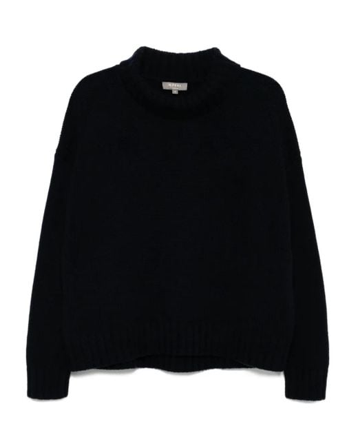 N.Peal Cashmere ファンネルネック プルオーバー Black