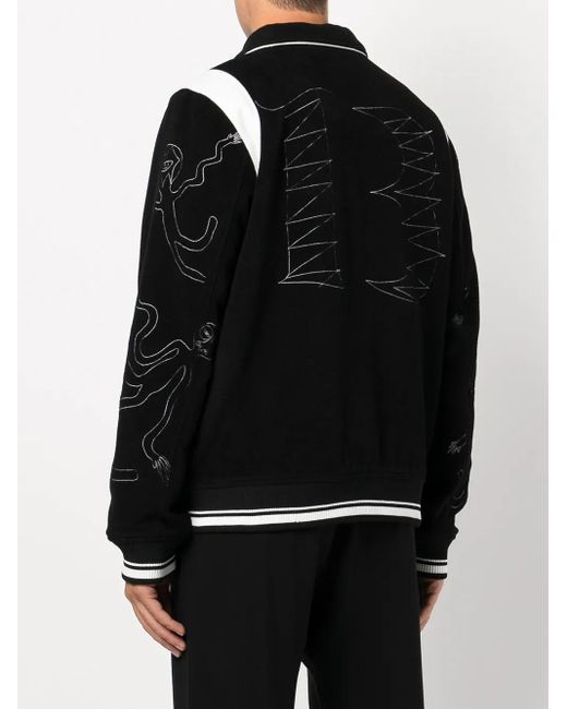 Haculla Black Embroidered-Logo Shirt Jacket for men