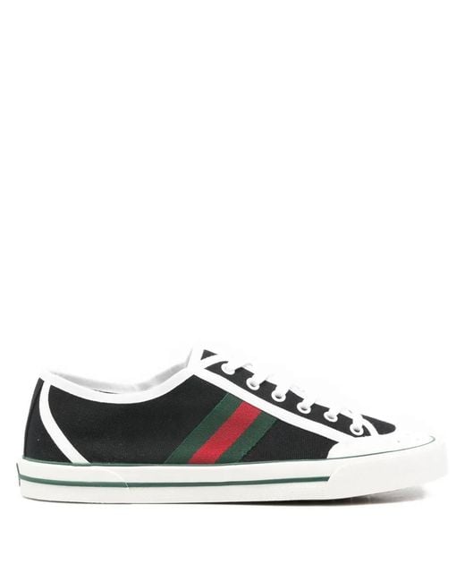 Gucci White Striped Sneakers for men