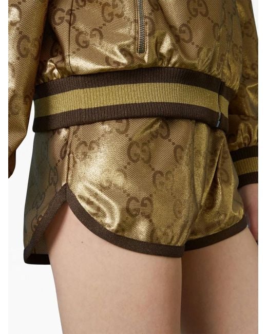Gucci Brown Maxi Gg Shorts