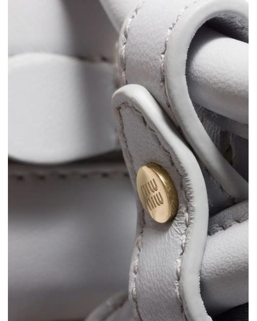 Bolso shopper Arcadie Miu Miu de color White