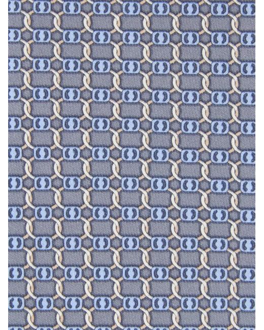 Ferragamo Seidenkrawatte Mit Schnallen-Print in Blue für Herren