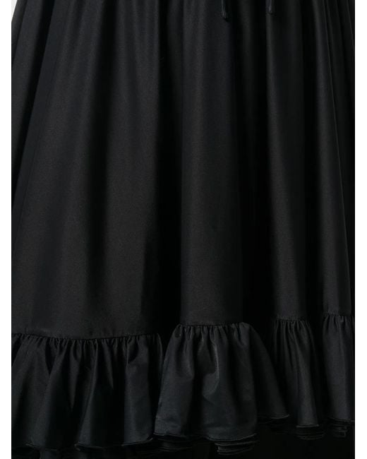Balenciaga Black Top À Ourlet Volanté